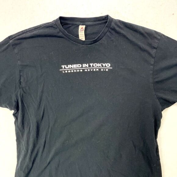 Tuned In Tokyo TShirt Men XL Black Legends Never Die Anime Mask Samurai Swords - Picture 2 of 12